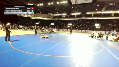 Girls 130 lbs Semifinal - Lindy Strowbridge, Rogers (Puyallup) (Girls) vs Lahalee Michel, Omak (Girls)