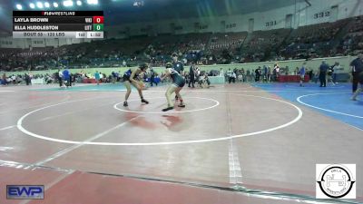 120 lbs Round Of 16 - Layla Brown, Viking Wrestling Club vs Ella Huddleston, Little Axe Takedown Club