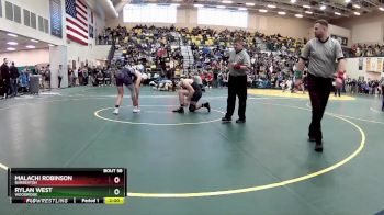 150 lbs Champ. Round 1 - Rylan West, WOODRIDGE vs Malachi Robinson, BARBERTON