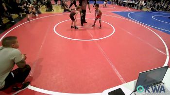 52 lbs Round Of 16 - Braxxtyn Walker, HURRICANE WRESTLING ACADEMY vs Deion Berna, Wagoner Takedown Club