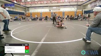 58 lbs Consolation - Hailon Dalton, Piedmont vs Huxley Kelton, Harrah Little League Wrestling