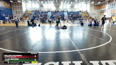 120 Blue Round 1 - Tyler Bracero, Deland vs William McGowan, Palmetto Ridge H.S.