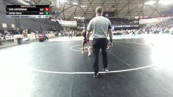 Girls 4A 115 lbs Champ. Round 1 - Katie Hale, Woodinville (Girls) vs Zoe Lieferman, Bonney Lake (Girls)