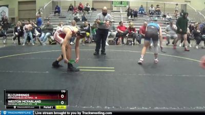 170 lbs Placement (4 Team) - RJ Cummings, Untouchables-Olympia vs Weston McFarland, Michigan Grappler RTC