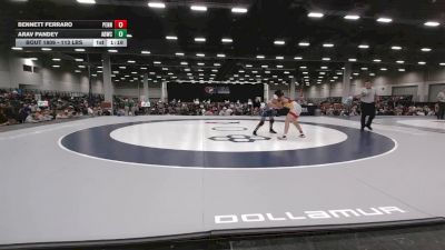 113 lbs Champ. Rd Of 16 - Bennett Ferraro, Pennsylvania vs Arav Pandey, American Dream Wrestling Club