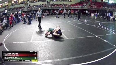 105 lbs Quarterfinal - Hudson Blair, Powerhouse Wrestling Club vs Taevyn Wurm, Gering Wrestling Club