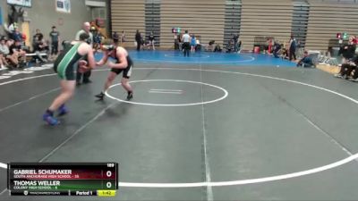 189 lbs Round 5: 12:00pm Sat. - Gabriel Schumaker, South Anchorage High School vs Thomas Weller, Colony High School