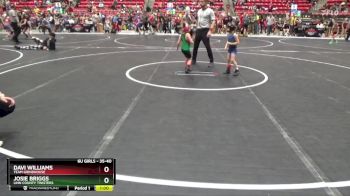 35-40 lbs Quarterfinal - Josie Briggs, Linn County Twisters vs Davi Williams, TEAM GRINDHOUSE