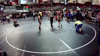 75 lbs Champ. Round 1 - Caule Gibbons, Crawford Jr. Wrestling vs Zander Gingery, Lincoln Squires Wrestling Club