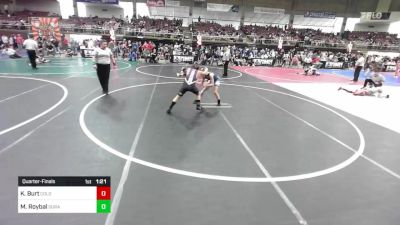 98 lbs Quarterfinal - Karris Burt, Colorado Regulators vs Maddox Roybal, Duran Elite