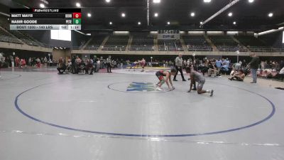140 lbs Semifinal - Matt Mayr, Berryville vs Nasir Goode, Petersburg