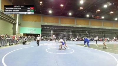 132 lbs Cons. Round 3 - Bradyn Snyder, Lowry vs Matthew Powers, Bella Vista