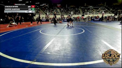 100 lbs Rr Rnd 3 - Lyncoln Myers, Amped Wrestling Club vs Harper Sampson, Coweta Tiger Wrestling