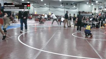 126 lbs Quarterfinal - Mila Boucher, Middleborough vs Yaritza Cruz-Bravo, Mount Everett