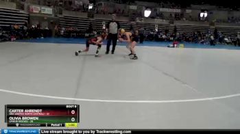 88 lbs Semis & 1st Wrestleback (8 Team) - Carter Ahrendt, UNC (United North Central) vs Olivia Browen, LPGE/B Wolves