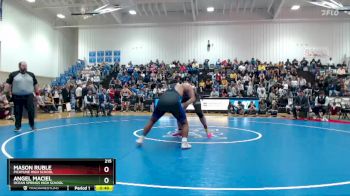 215 lbs 3rd Place Match - Mason Ruble, Picayune High School vs Angel Maciel, Ocean Springs High School