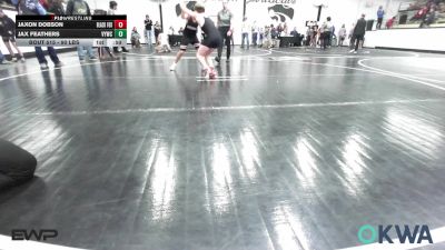 90 lbs Rr Rnd 2 - Jaxon Dobson, Black Fox Wrestling Club vs Jax Feathers, Verdigris Youth Wrestling