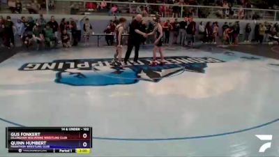 102 lbs X Bracket - Gus Fonkert, Dillingham Wolverine Wrestling Club vs Quinn Humbert, Marathon Wrestling Club