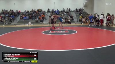 165 lbs Round 3 - Aidan Schrock, Clear Creek-Amana vs Hadley Johnson, Fort Madison JV