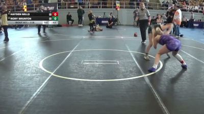 118 lbs 7th Place Match - Rory Brunton, Kenton Ridge Cougars vs Hayden Mills, Chillicothe MS