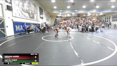 150 lbs Cons. Round 5 - Armaan Ahmed, Cerritos vs Matyn Yusuf, Laguna Hills