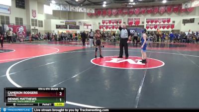 75 lbs Quarterfinal - Cameron Rodgers, MN Elite vs Dennis Matthews, Wayzata Youth Wrestling