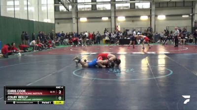 141 lbs Cons. Round 1 - Colby Reilly, Western New England University vs Chris Cook, Worcester Polytechnic Institute