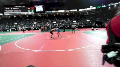 128 lbs 3rd Place Match - Zoey Schnipke, WTW3 vs Hartley Winslow, Unattached