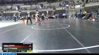 84 lbs Quarterfinals (8 Team) - Owen Myrvik, Minneota vs Wyatt Peterson, Roseau