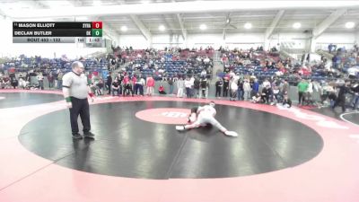 132 lbs Champ. Round 2 - Mason Elliott, Syracuse vs Declan Butler, Bishop Kelly