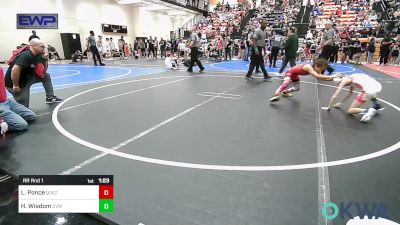 64 lbs Rr Rnd 1 - Logan Ponce, Quezada Wrestling Academy vs Hunter Wisdom, Caney Valley Wrestling