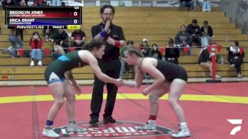 124 lbs Quarterfinal - Brooklyn Jones, Eastern Oregon University vs Erica Grant, Evergreen State