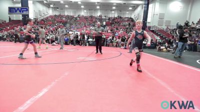 61 lbs Quarterfinal - Bowen Leavitt, Ponca City Wildcat Wrestling vs Jett Boland, Cowboy Wrestling Club