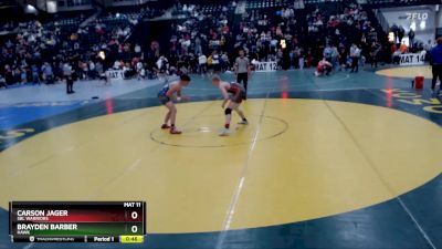 150 lbs Cons. Round 2 - Brayden Barber, Hawk vs Carson Jager, SBL Warriors