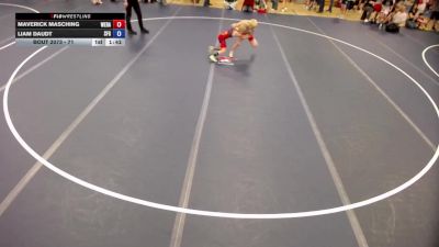 71 lbs Cons. Semis - Maverick Masching, Westfield Razerbacks vs Liam Daudt, St. Francis Gladiators