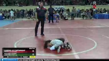 43 lbs Cons. Round 4 - Laneigh Jo Cartwright, Midwest City Bombers vs Tucker Scott, Salina Wrestling Club