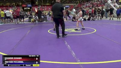 94 lbs Quarterfinal - Xzander Donner, KS vs Treyden McCarrel, CO