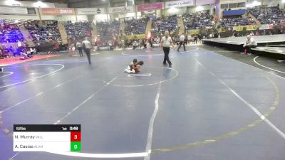 52 lbs Quarterfinal - Nolan Murray, Valley Bad Boys vs Athena Casias, Alamosa Wrestling