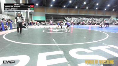 100 lbs Consi Of 8 #2 - Samantha Jordan, Nevada Elite vs Sophia Dacoco, Tracy Wrestling Club