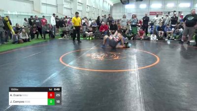 150 lbs Round 1 - Anderson Evans, Rogue Wrestling Club vs Jacob Campos, Rebellion Uprising