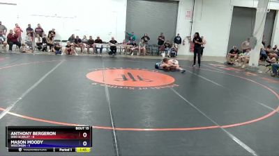 102 lbs Placement Matches (8 Team) - Anthony Bergeron, Ohio Scarlet vs Mason Moody, Wisconsin