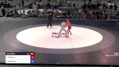 126 lbs Cons 32 #2 - Zane Donley, Oklahoma vs Tyler Weidman, Illinois