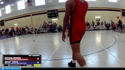 130 lbs Quarterfinal - Eathan Jimenez, Warrior Regional Training Center vs Brady Vance, Bulldog Premier Wrestling Club