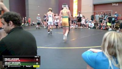 97 lbs Quarterfinals (8 Team) - Miles Lackner, East Kansas Eagles vs Grady Krueger, The Missouri Maulers