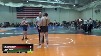 165 lbs Champ. Round 2 - Cale Callahan, Otterbein University vs Lakin Webb, Trine