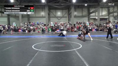 165 lbs Cons. Round 1 - Rydlie Swanson, Great Bend Wrestling Club vs Clara Peterson, The Farm