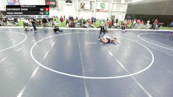 16U BOYS HARD LUCK - 119.4-126 Champ. Round 1 - Deforrest Snow, Riverhawk Wrestling Club vs Noah Brown, Collum Trained School Of Wrestling