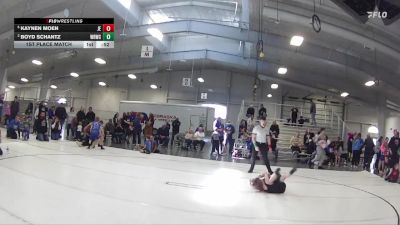 35 lbs 1st Place Match - Kaynen Moen, Junior Eagles vs Boyd Schantz, Wisner Rec Wrestling Club