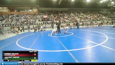 56 lbs Quarterfinal - Vincent Zarate, Idaho vs Korbin Wilson, Mountain Man WC