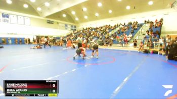 130 lbs Semifinal - Rhain Aranjo, Dog Pound WC vs Saige Maddux, Reign Wrestling Club